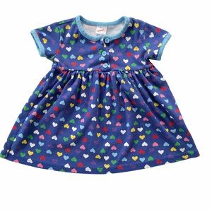 Hanna Andersson Rainbow Hearts Dress SZ 90